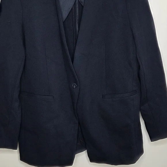 SpanxThe Perfect Collarless Blazer in Black Single Button Front Size Large